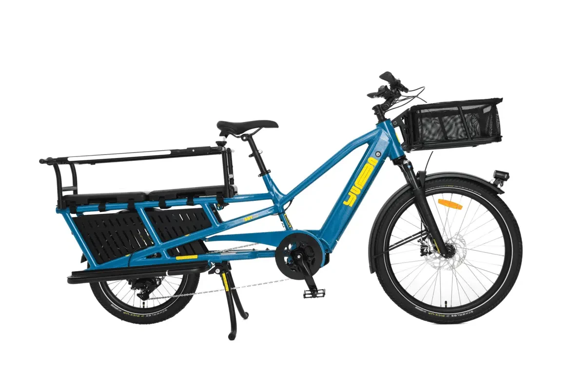 Yuba Bike Spicy curry true blue v4 2 studio WEB family stuff rack png
